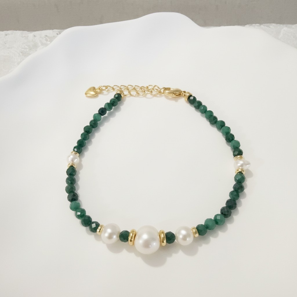 Hot Selling Freshwater Pearl Bracelet Lapis Lazuli Amethyst Green Crystal