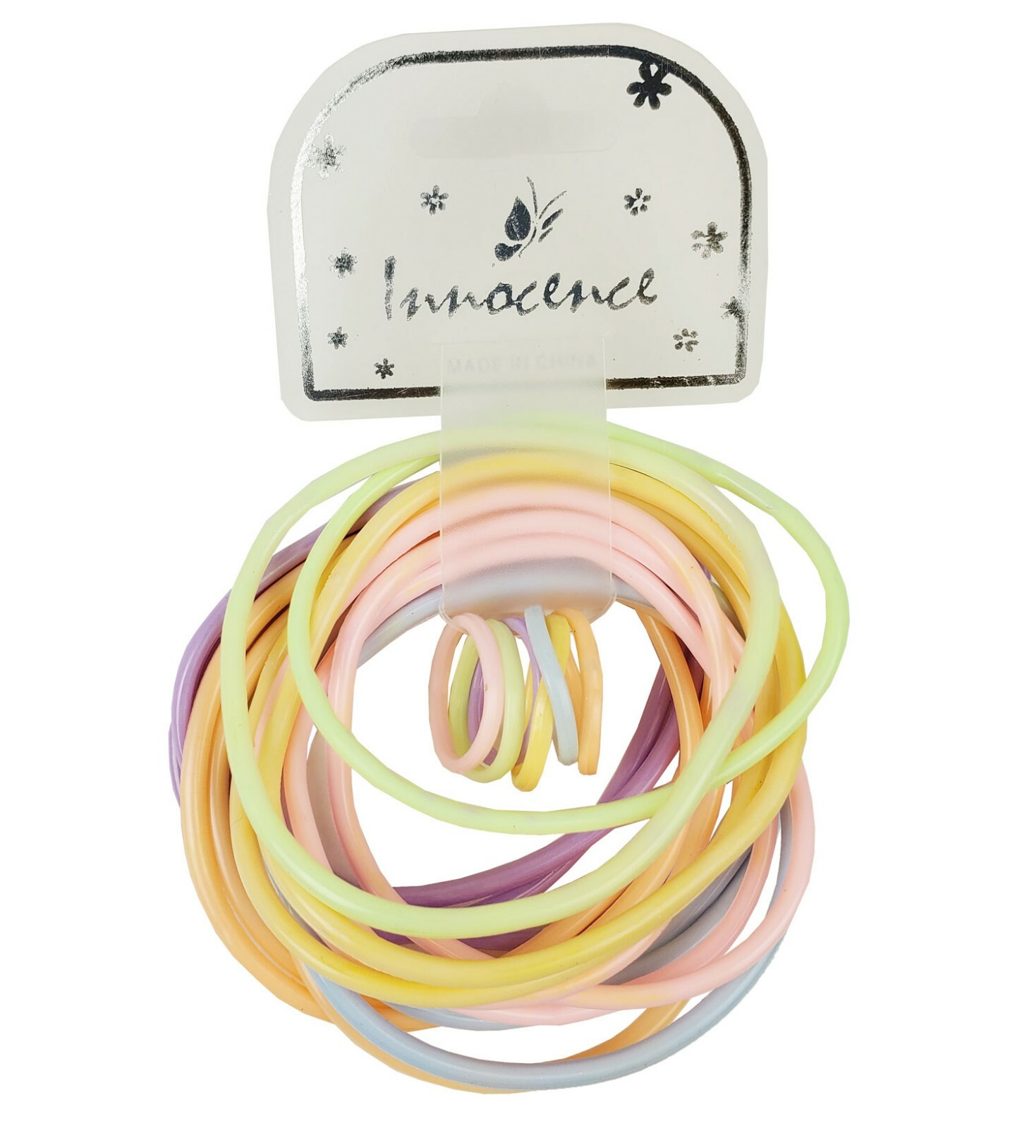 96 Jelly Rubber Bangle Bracelet Assorted Color with 36 Jelly Rings