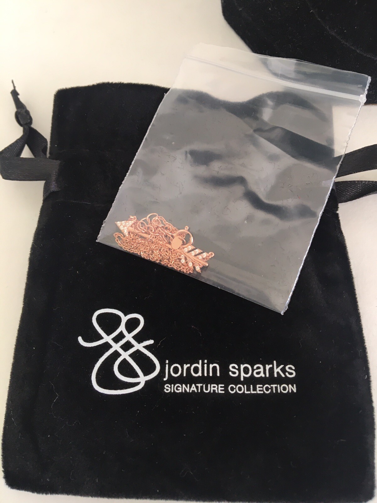 Jordan Sparks Signature Collection On Point Arrow Necklace Rose Gold Plated