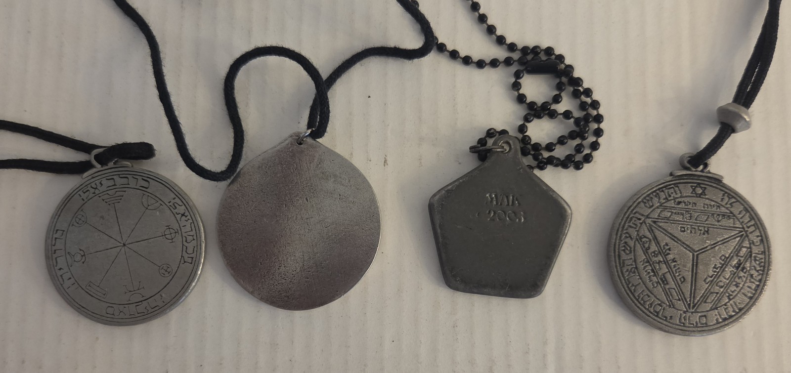 Lot of 4 Antique-Style Necklaces with Pendants/Talisman Sold AS SHOWN Lot.1A