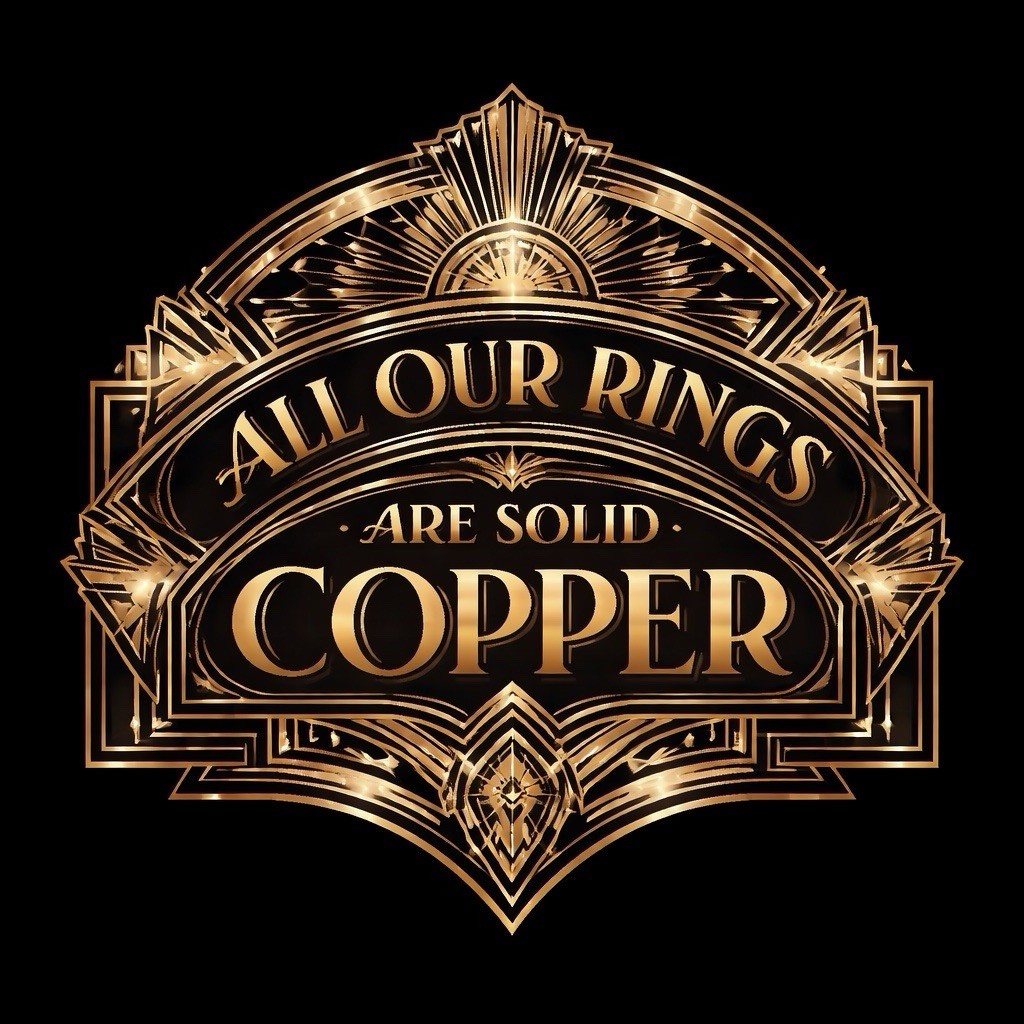 Solid Copper Celtic Ring CTR661` – 3/8 inch wide. Available in Sizes 8 to 15.