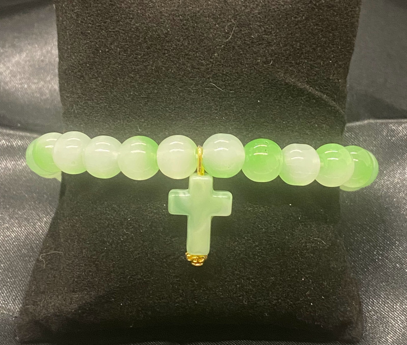Handmade Beaded Cross Bracelet