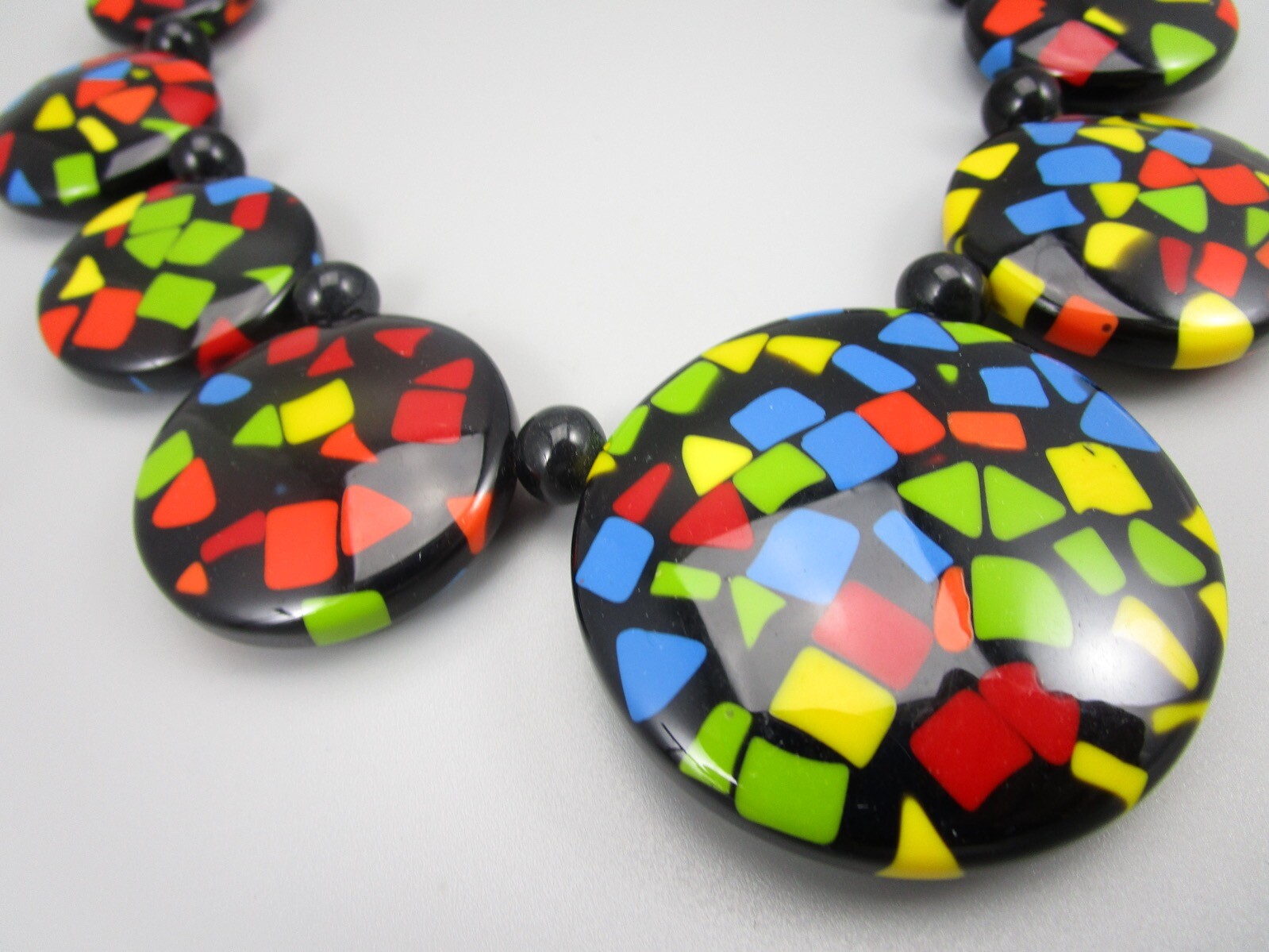  COLORFUL MARION GODART BLACK CONFETTI RESIN CHOKER NECKLACE – FRANCE