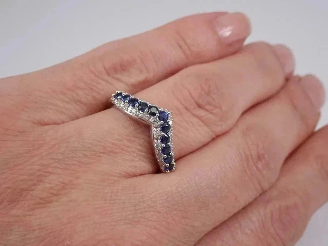 2CT Round Cut Lab Created Sapphire Diamond Wedding Ring 14K White Gold Plated