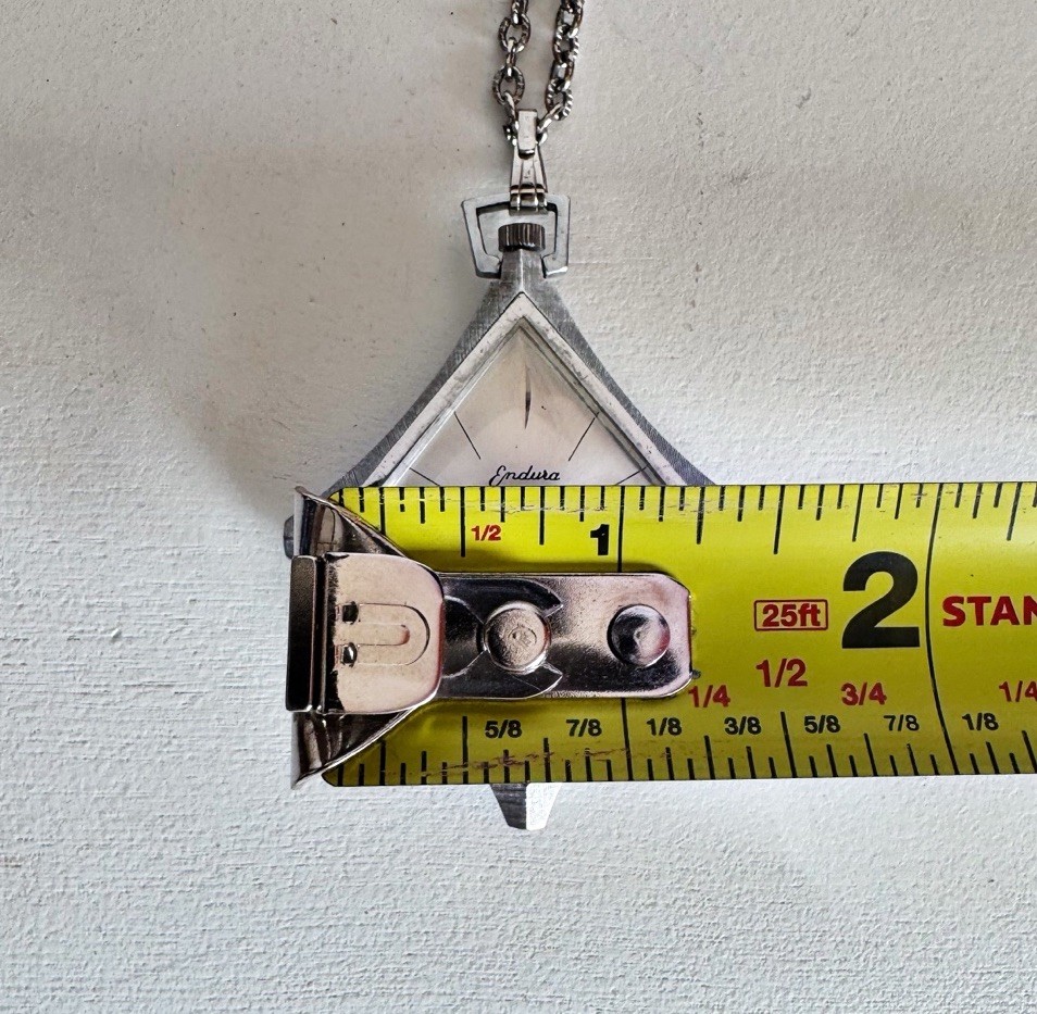 Vintage Endura Swiss Made Pendant Watch Necklace Piece Necklace MCM Modern