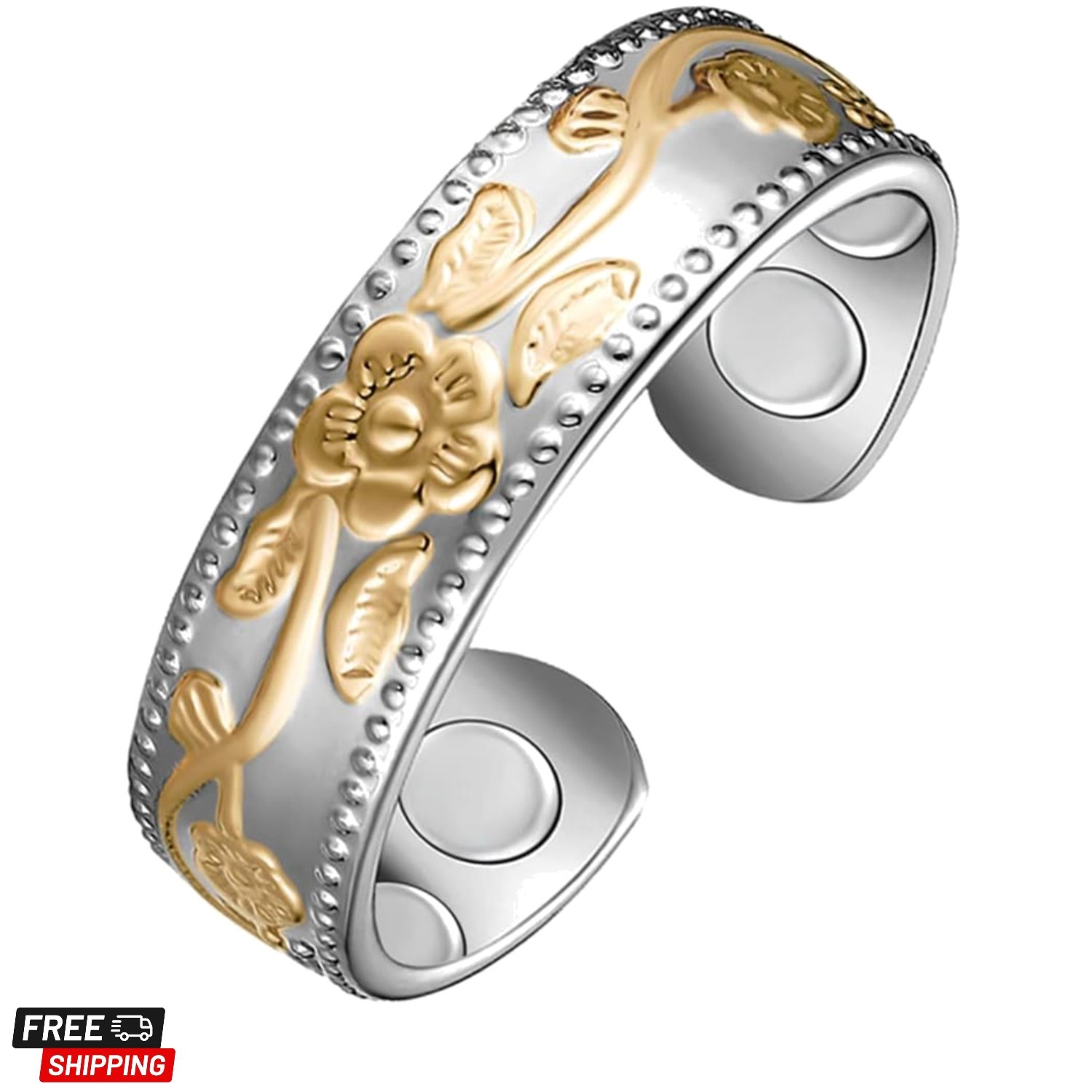 Copper Magnetic for Women Men 100% Solid Pure Copper Adjustable with Gift Box…