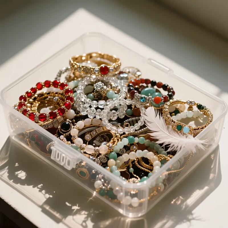 Random 50pcs Fashionable Retro jewelry Set, Inlaid With Imitation Pearl Zirconia