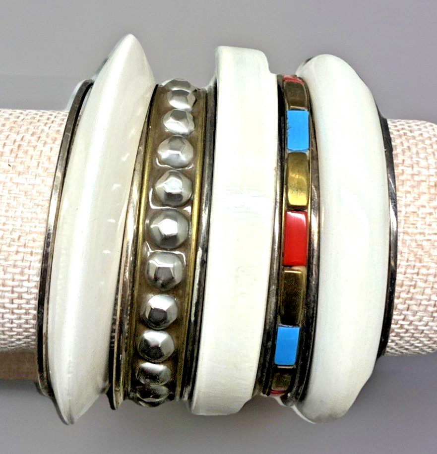 Antika Collection Bangle Bracelets Set of 11 Acrylic 9.5” India New Sealed