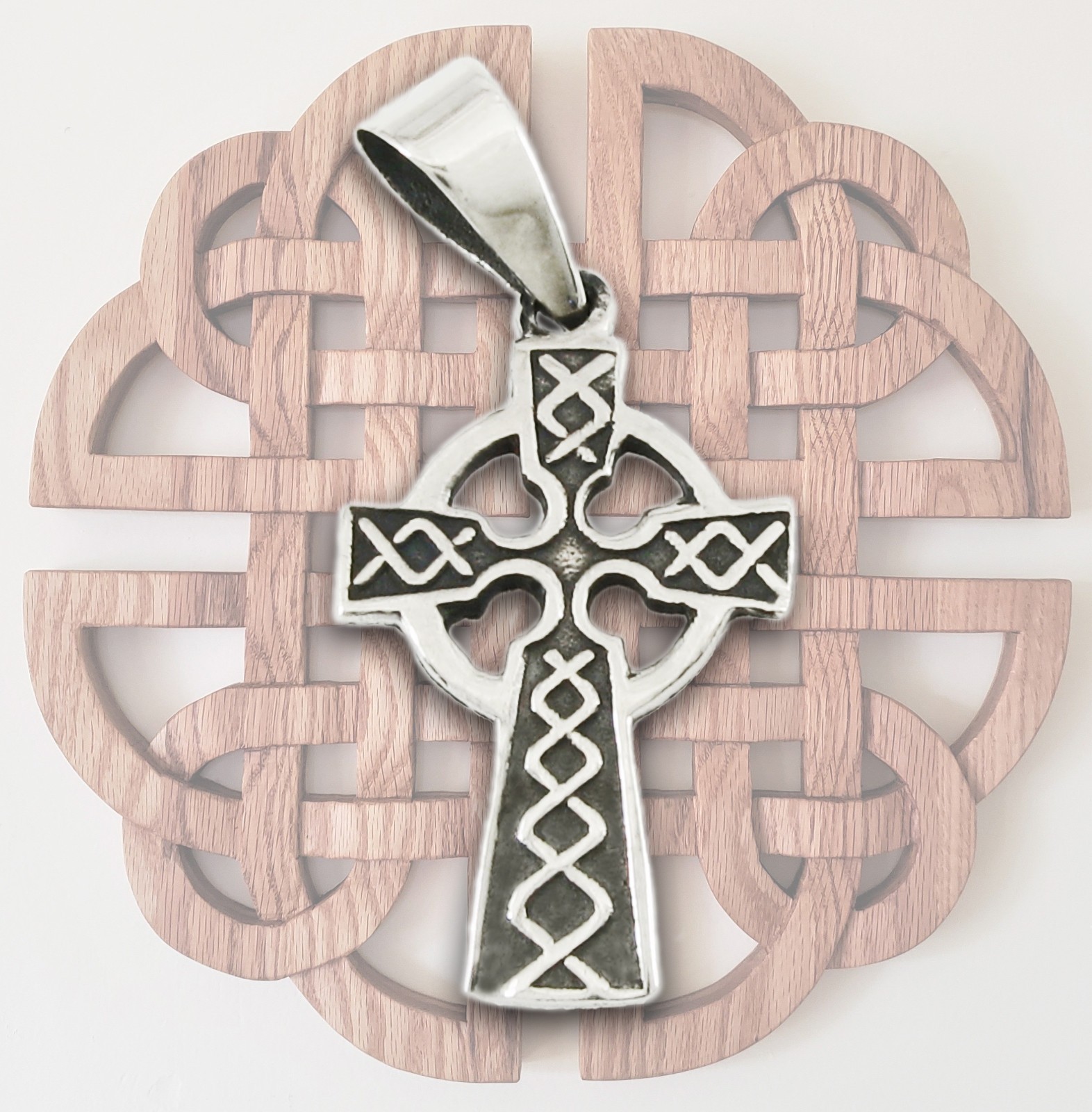 Celtic Cross Pendant – SOLID Sterling Silver – MANY Chain Choices!