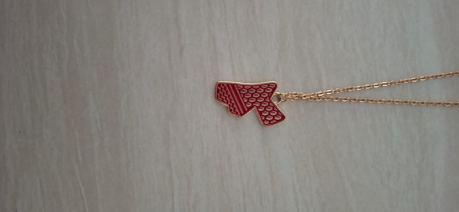 Jordan Map Necklace Shemagh Keffiyeh Pendant Gold Jewelry Gift Patriotic Pride