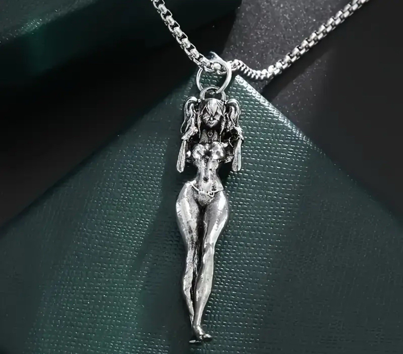 Men’s Amulet Stainless Steel Sexy Witch Girl Necklace Pendant Jewelry Wholesale