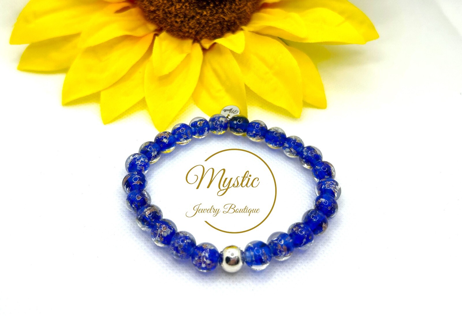 Mystic Firefly bracelet lampwork luminous glass glow in the dark
