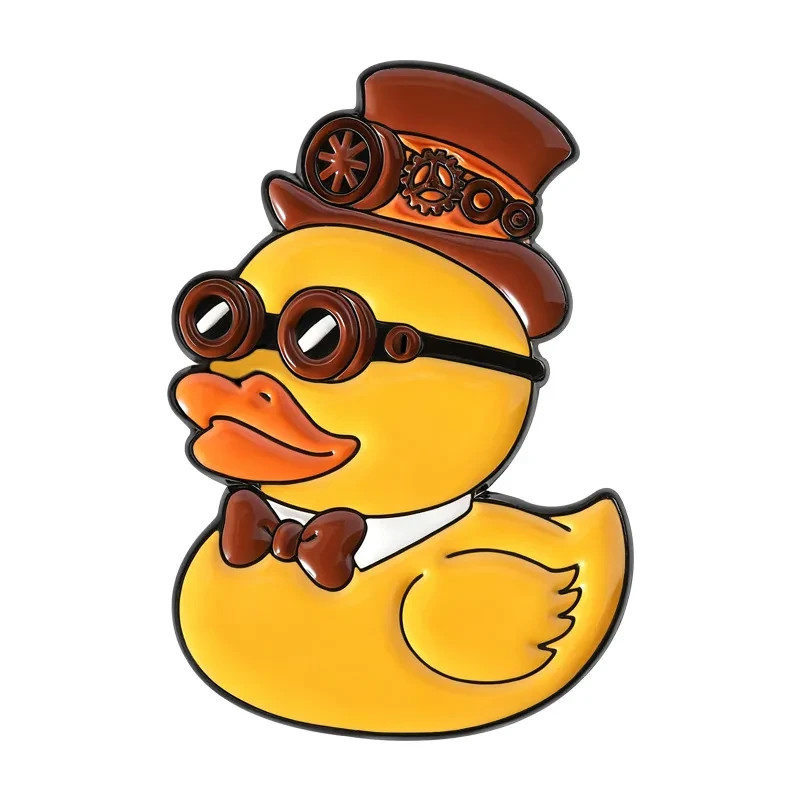Ladies Fun Fashion Cartoon Metal Brooch Pin Duck or Cat