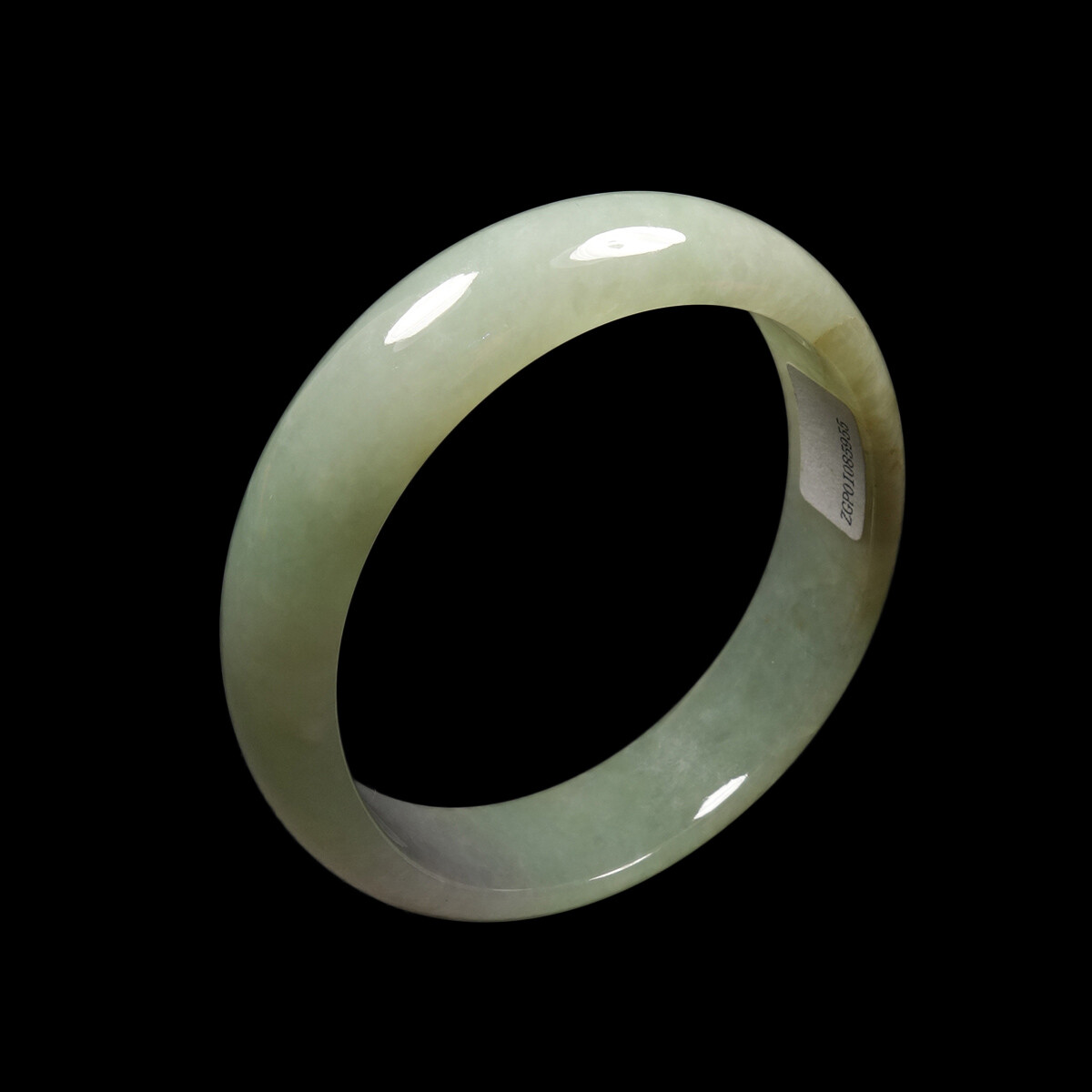 53mm Certified A 100% Natural Lavender Green Jadeite Jade Bangle Bracelet 11963