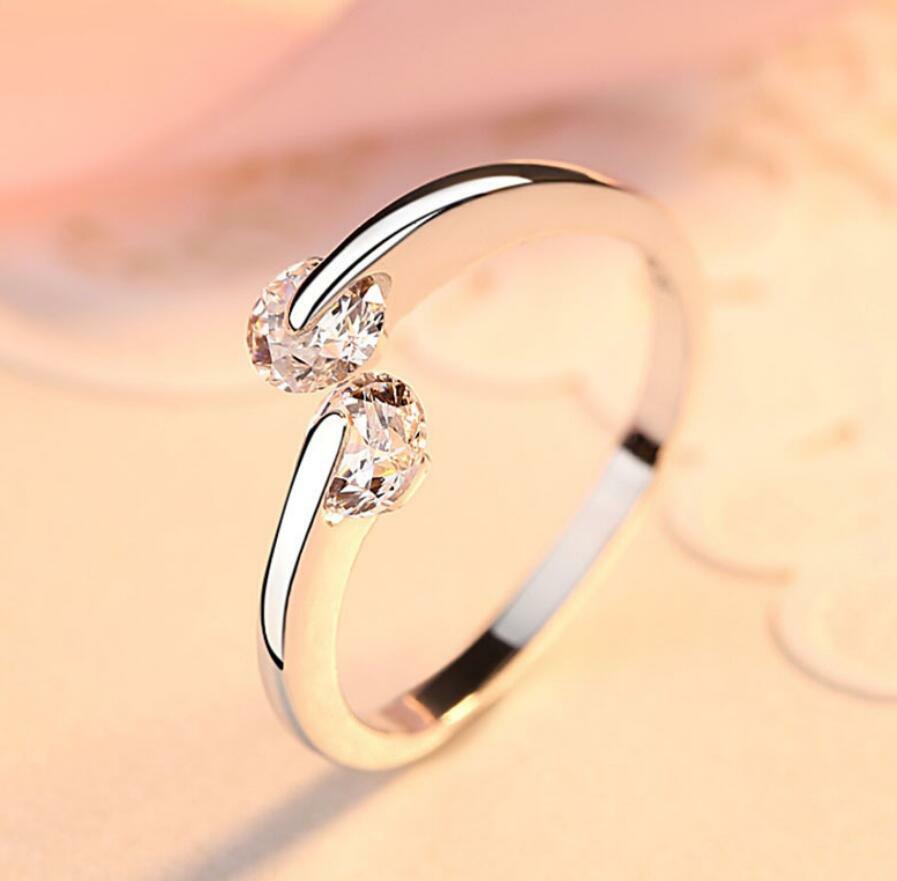 Sparkling Silver SP 1.0 Ct Cubic Zirconia Adjustable Ring