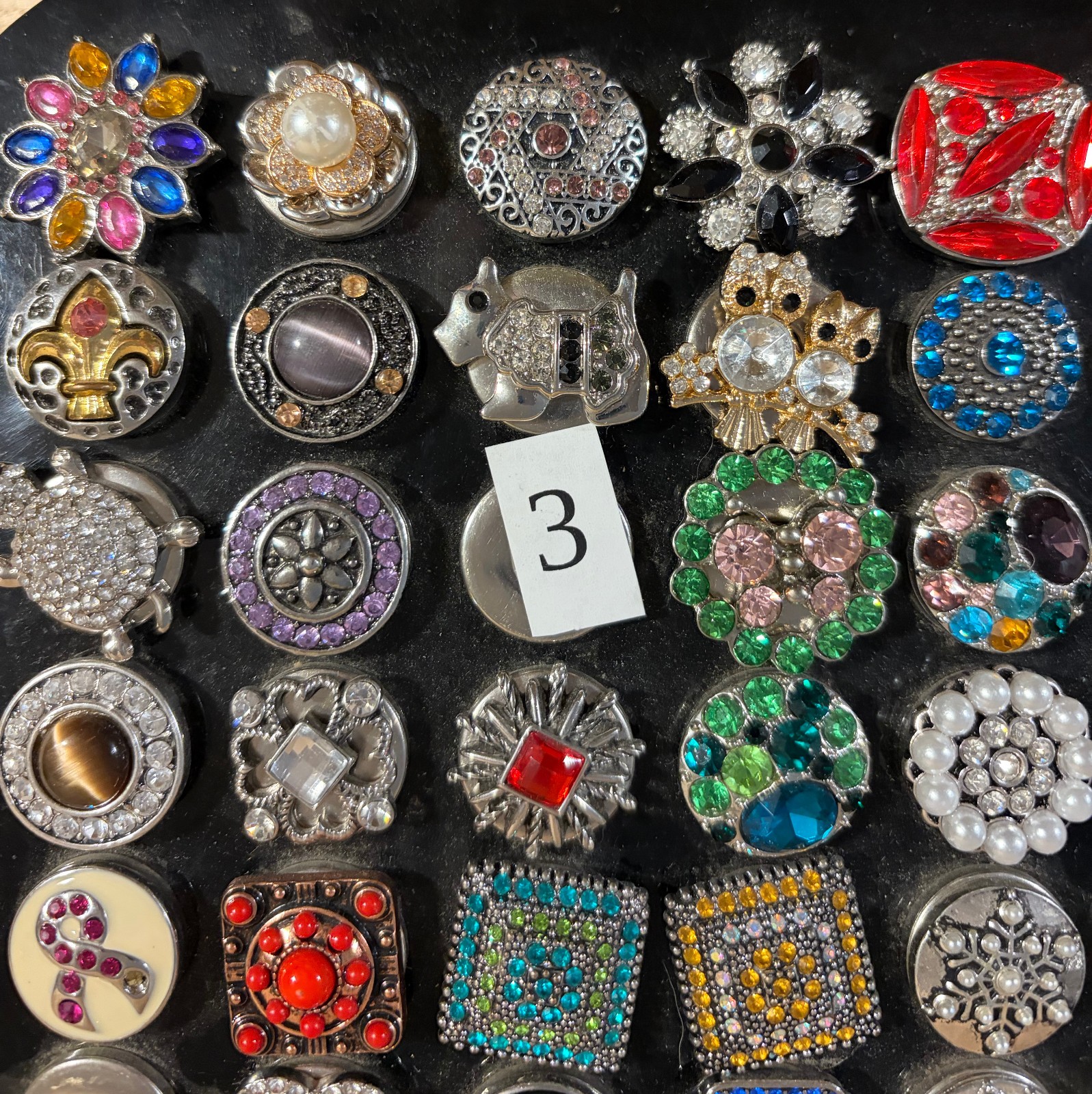 24 18-22mm chunk snap buttons charms jewelry