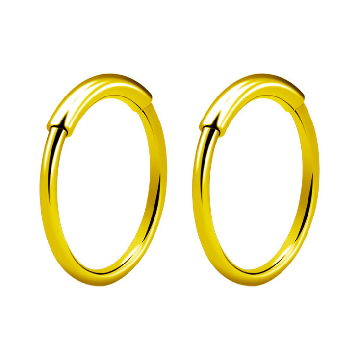 Pair Stainless Steel Nose Hoop Ring Lip Ear Piercing Body Earrings Jewelry S9