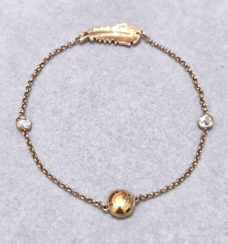 Swarovski Feather Bracelet with Box, Used, 19.5cm
