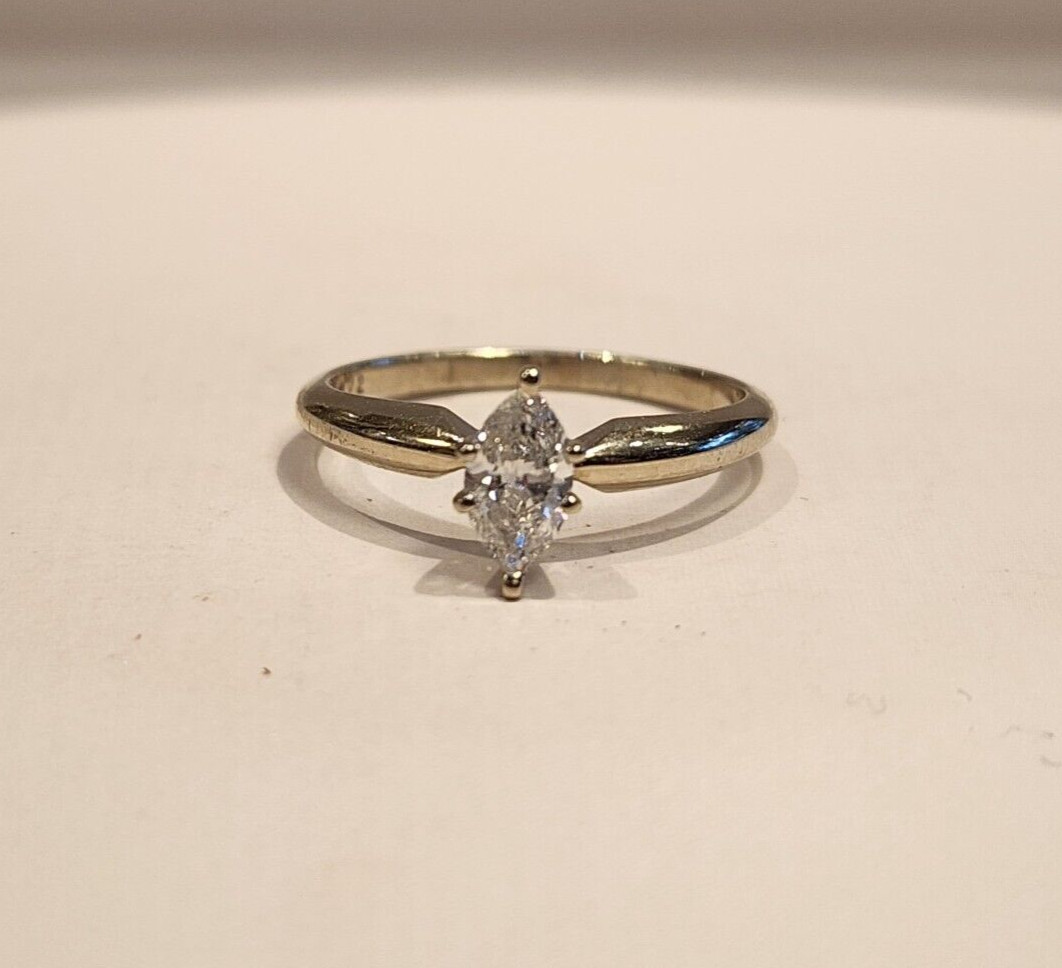 (RI2) Lady’s 14k White Gold Diamond Ring – .50ctw – Size 6.5 – 2.4 Grams