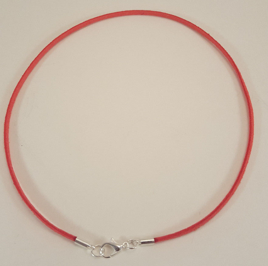 Suede Lightweight Surfer Choker Necklace 3mm with Silver Lobster Clasp- Unisex