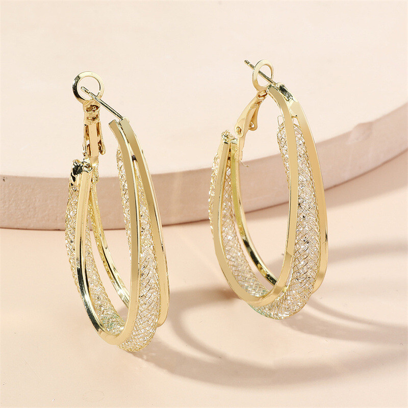 Hot Lymphatic Fashion Oval Earrings European and American style earrings for wom