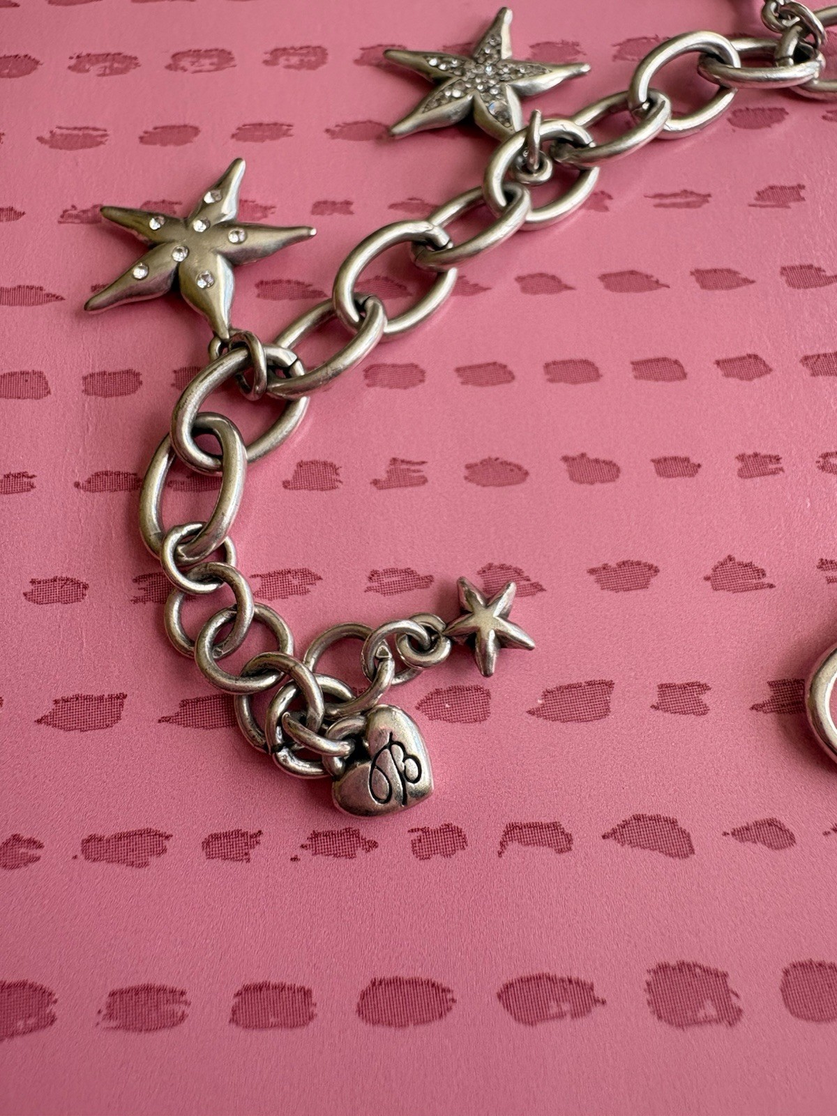 Brighton Starfish Charm Bracelet with Crystal Accents 8 Inch Length