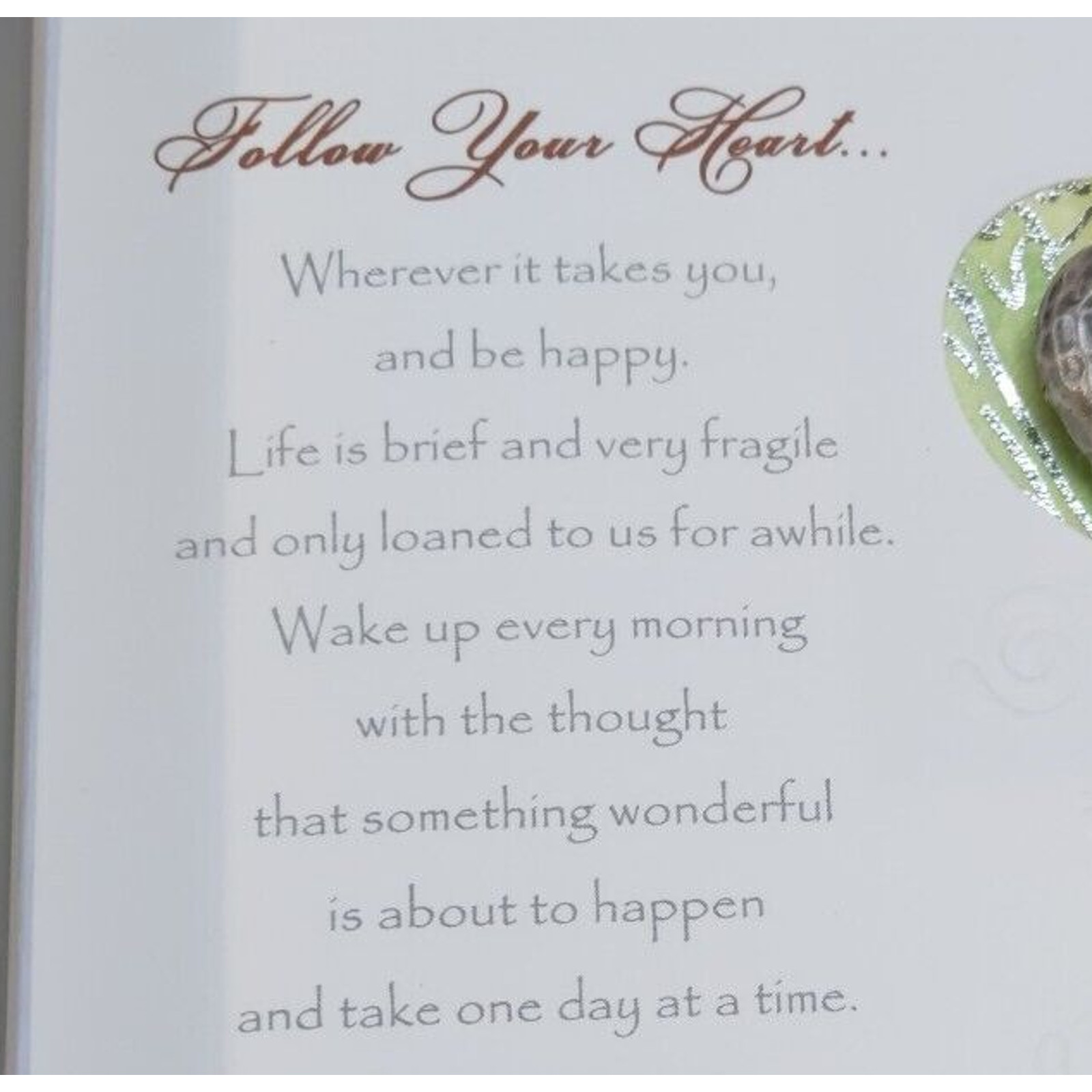 2007 Patricia Darling Dash Heart Pin Brooch With Blank Inside Card NEW Worn Box