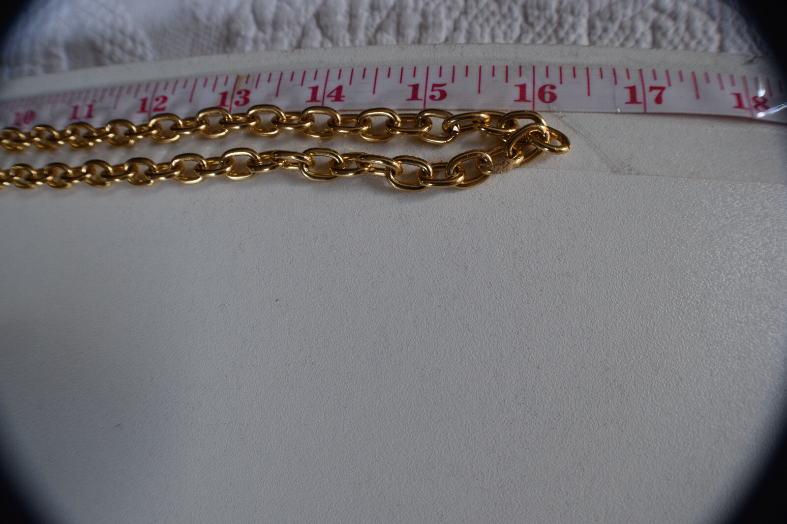 Amazing Gold Tone Long Necklace with Hook and ball Closure 32″