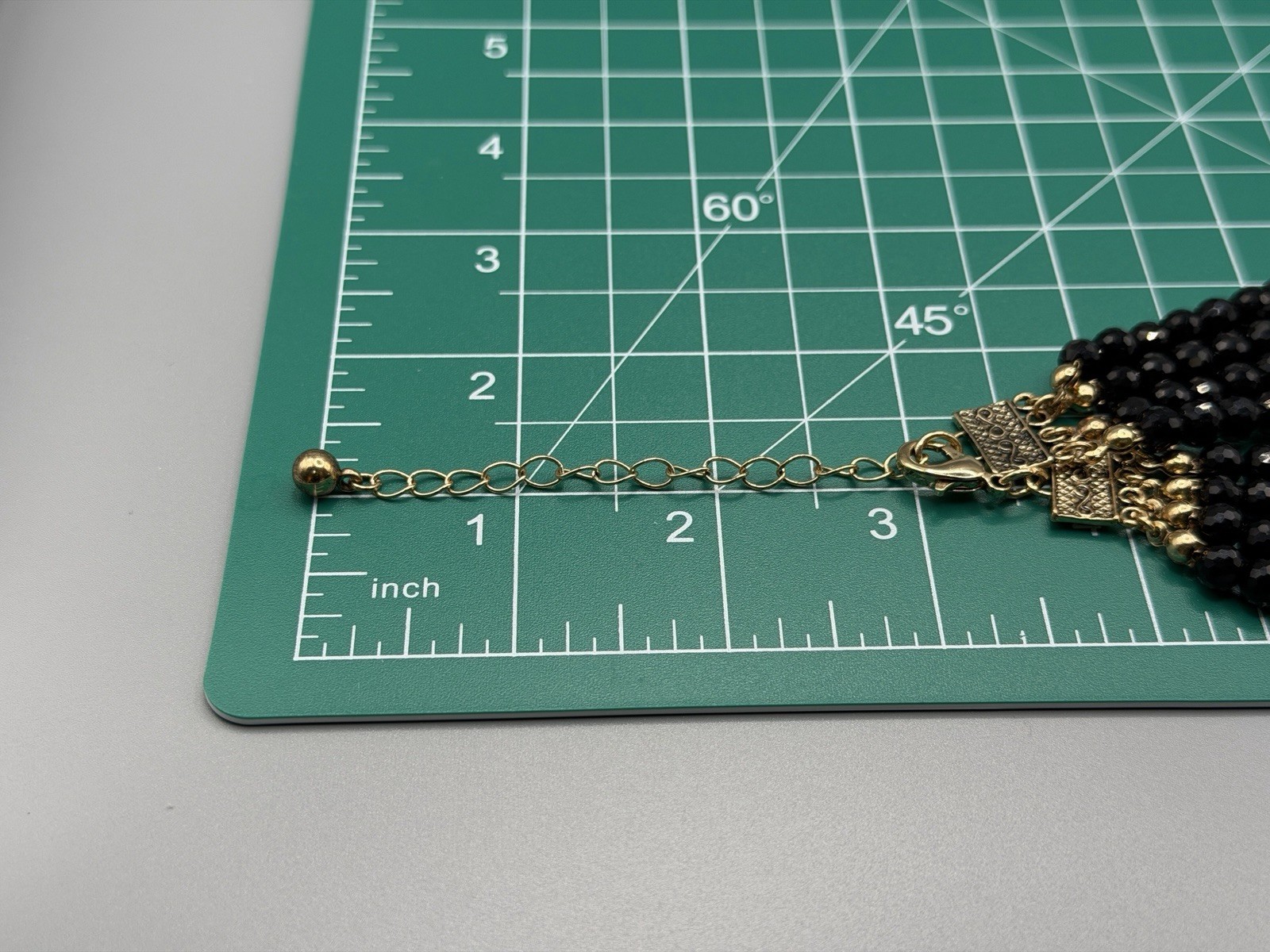 Natasha Double Leopard Panther Head Black Beaded Statement Necklace Rhinestone