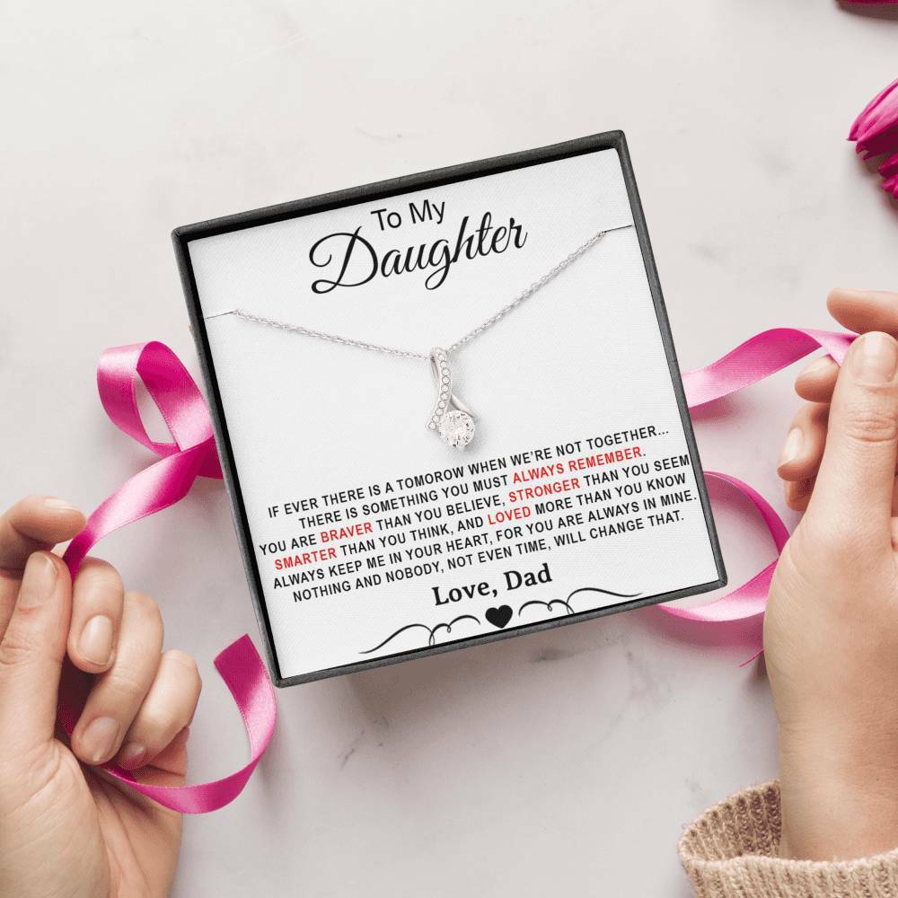 To My Daughter Necklace, Daughter Father Necklace, Daughter Gift from Dad