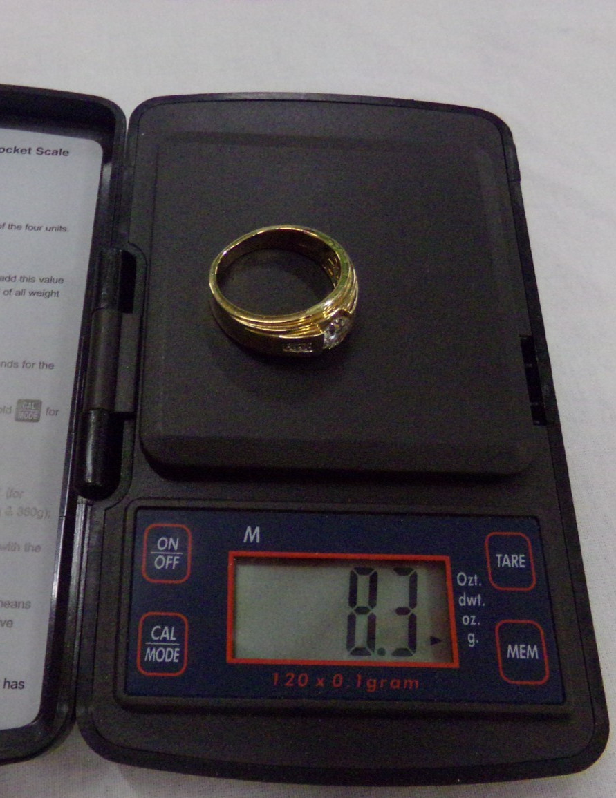 Estate Find! Adult Size 10.75 Beautiful Gold Band Ring With CZs? Signed 925