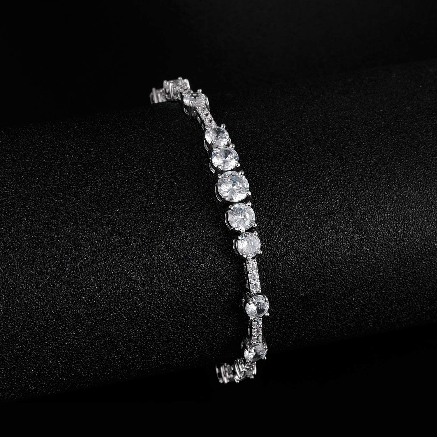 STUNNING Tennis Bracelet for Women White Gold 18k Exquisite Design CZ Plated