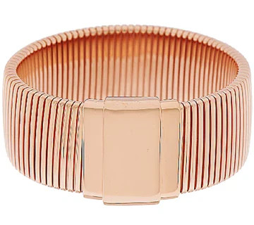 Bronze Average Polished Tubogas Bracelet by Bronzo Italia