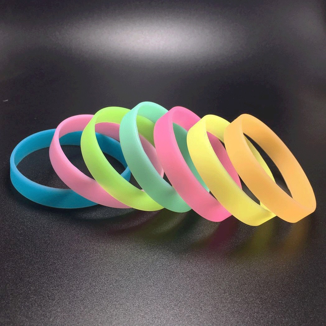 Luminous Silicone Sport Wristband Glow-in-the-Dark Rubber Bracelet Band