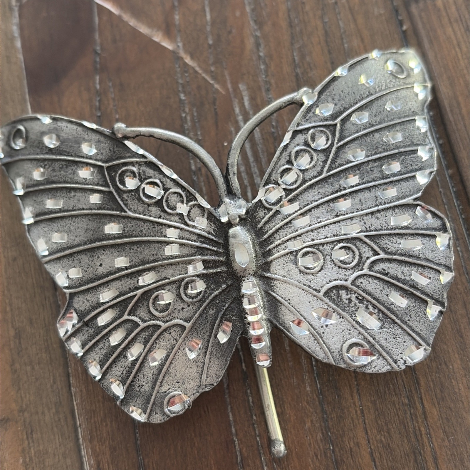 Vintage Estate Find Butterfly Hair Pin Ponytail