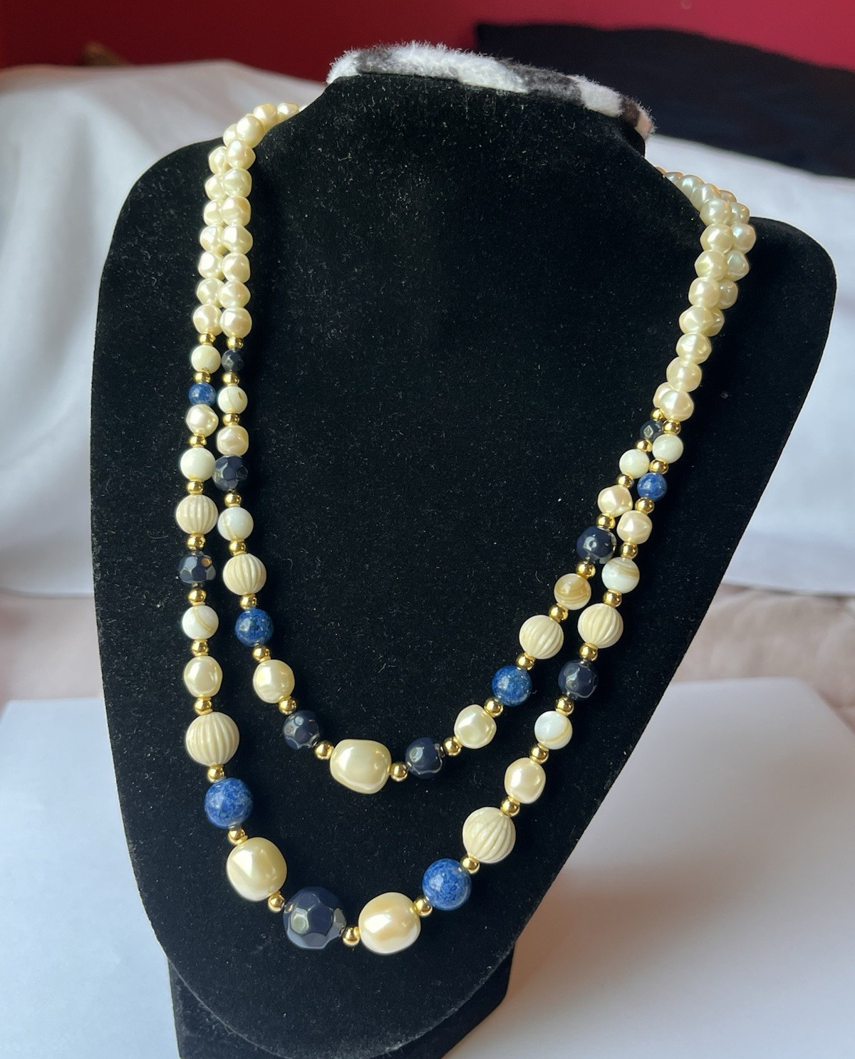 Liz Claiborne vintage double-strand necklace