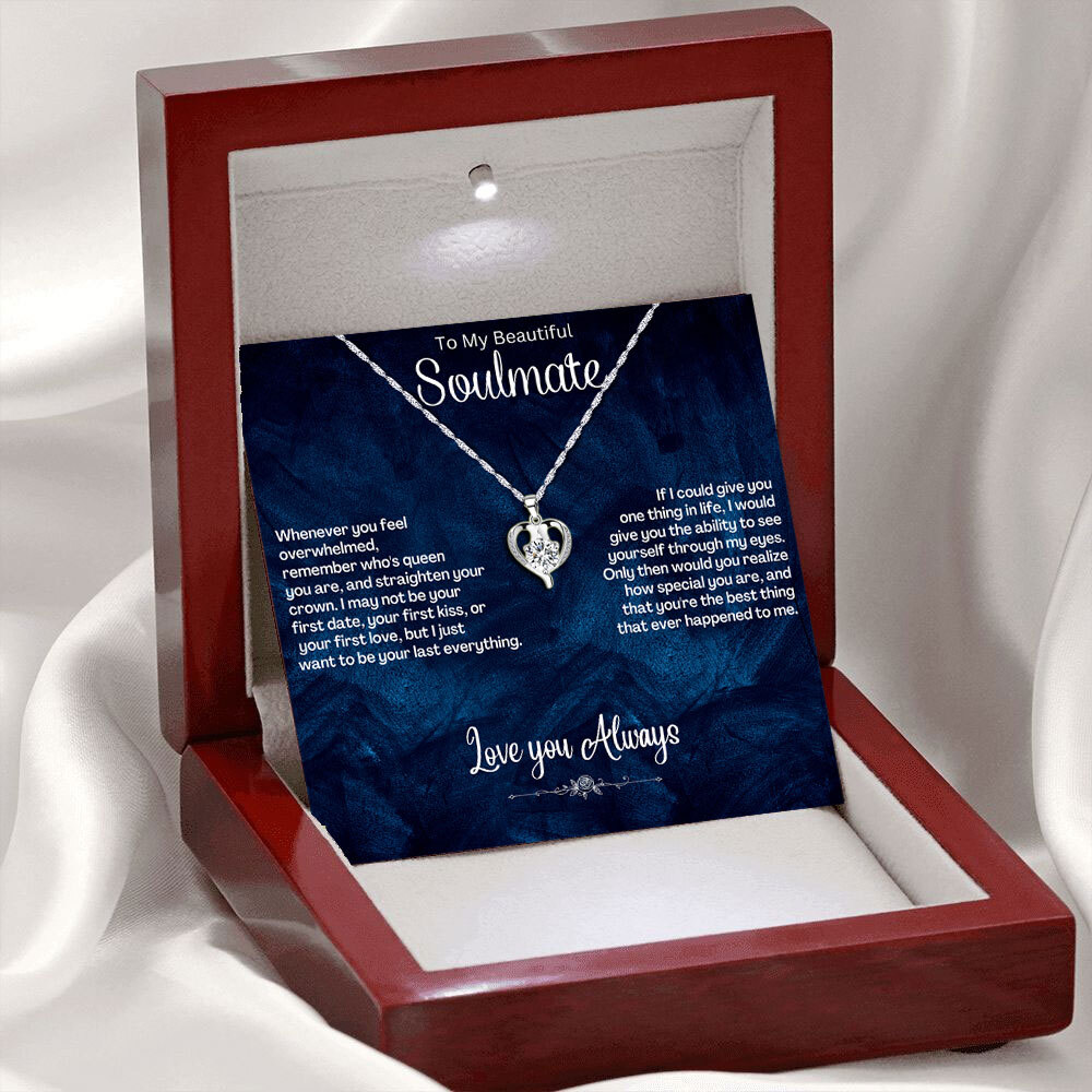 To Soulmate 925 Sterling Necklace Gift For Girlfriend Wife Valentines Day
