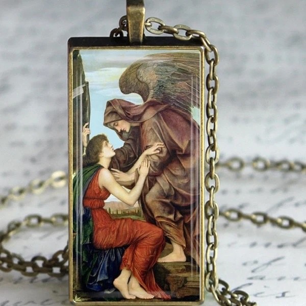 Religious Azrael Angel of Death Pendant Necklace