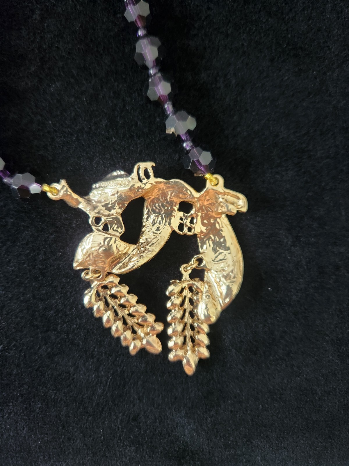 Heidi Daus Inspired Enchanted Wisteria Purple Floral Necklace