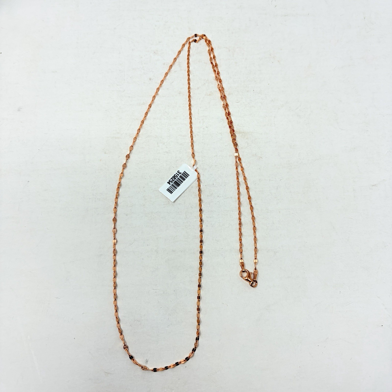 Shop LC 14K Rose Gold Over Sterling Silver Coffee Chain 30 in Long 5086