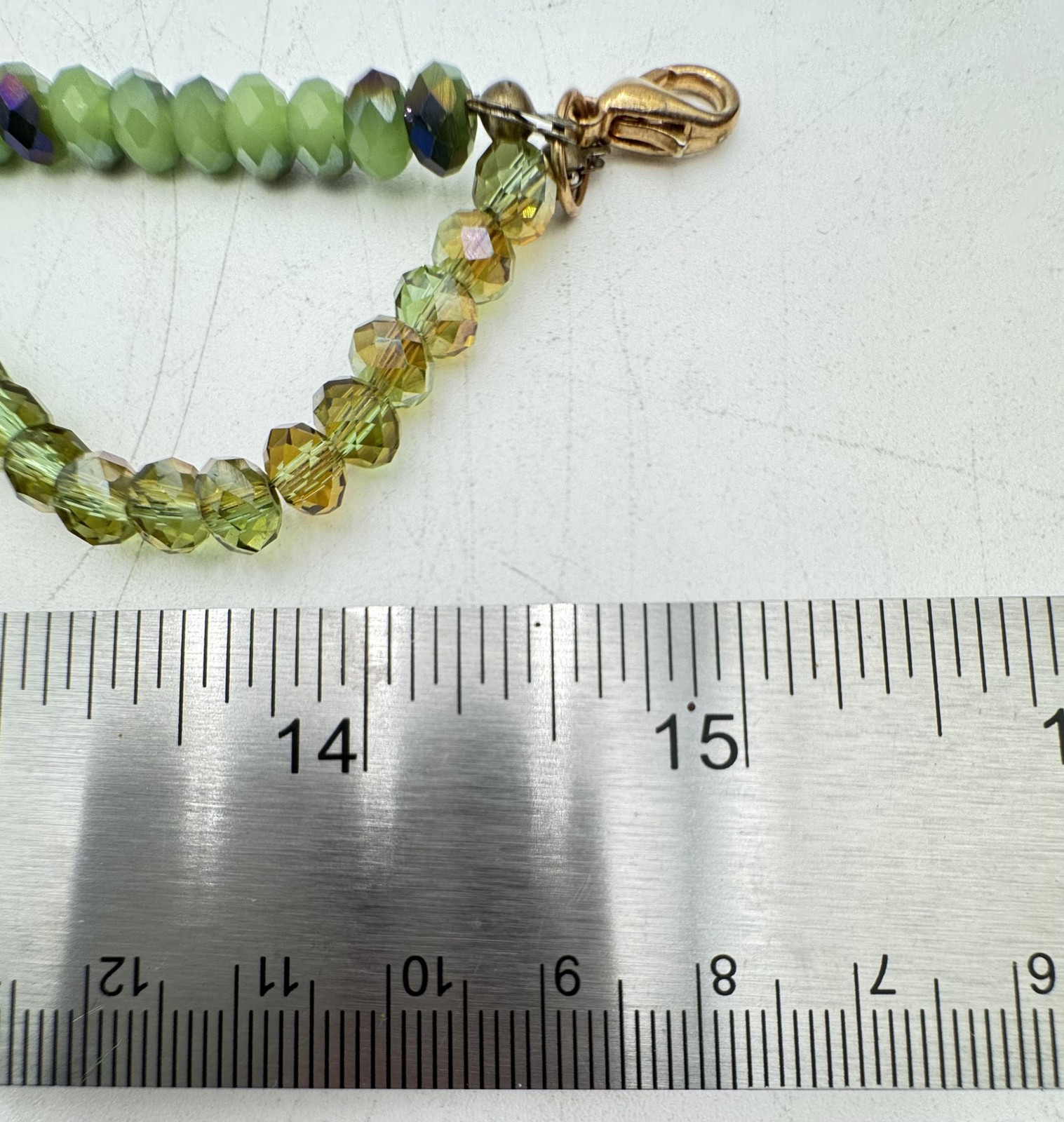 Aurora Borealis Chunky Statement Bib Necklace Beaded Teardrop 15in Rainbow