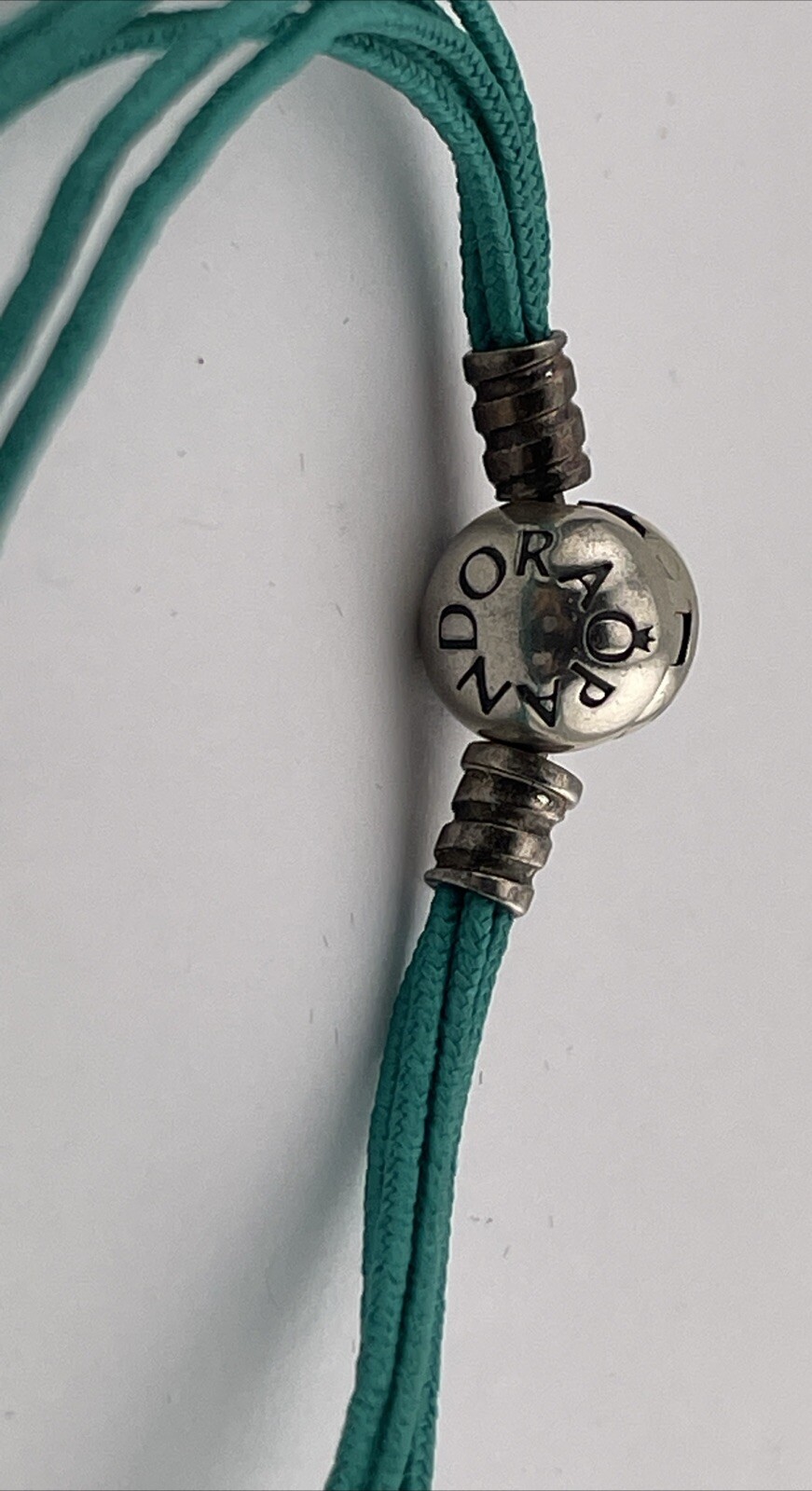 Authentic Pandora Moments Multi-Strand String Bracelet Teal ~8″ 925 ALE Ball End