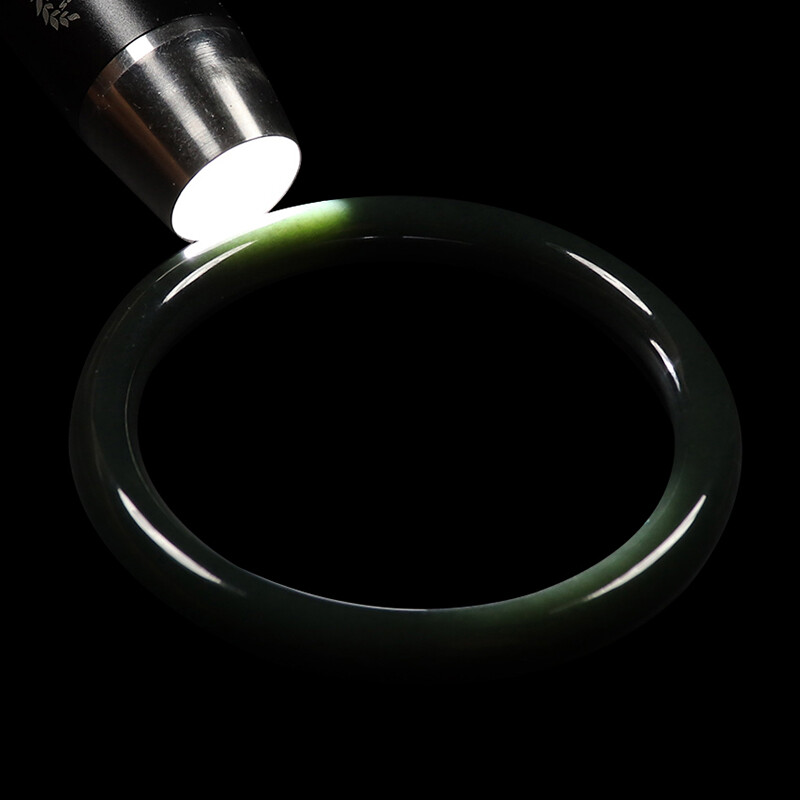 53-65mm Certified A 100% Natural Black Green Nephrite Jade Bangle Bracelet