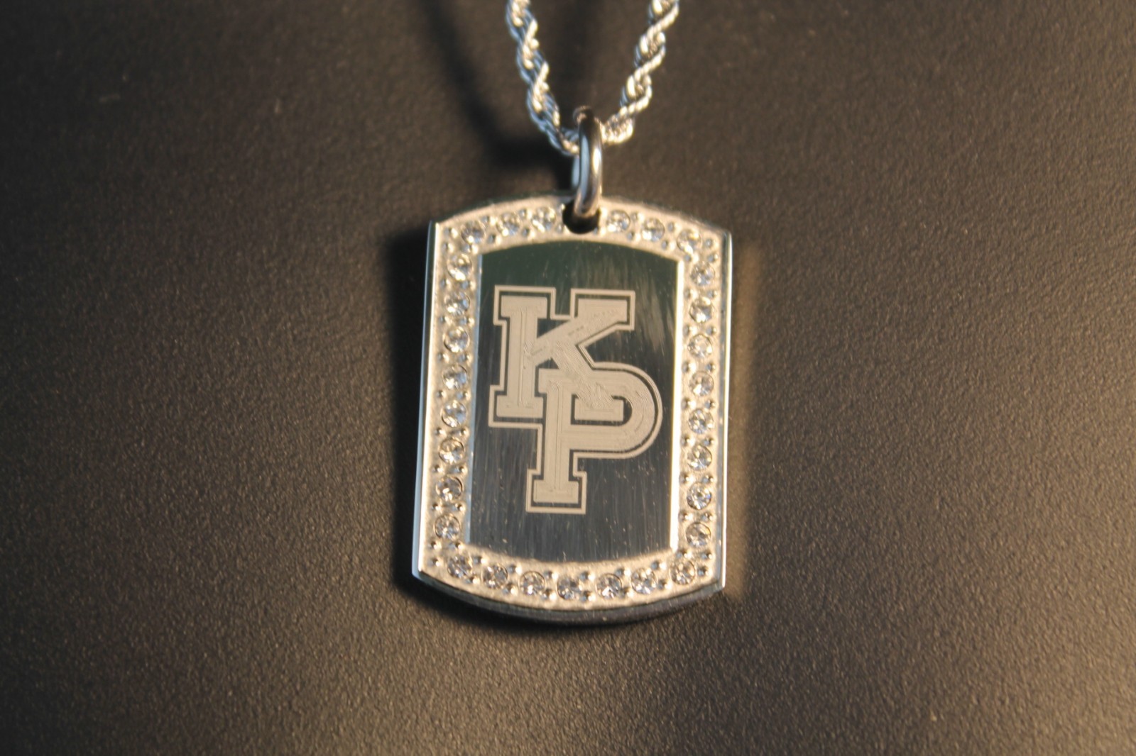 USMMA US MERCHANT MARINE ACADEMY BLING SMALL STAINLESS STEEL DOG TAG KP
