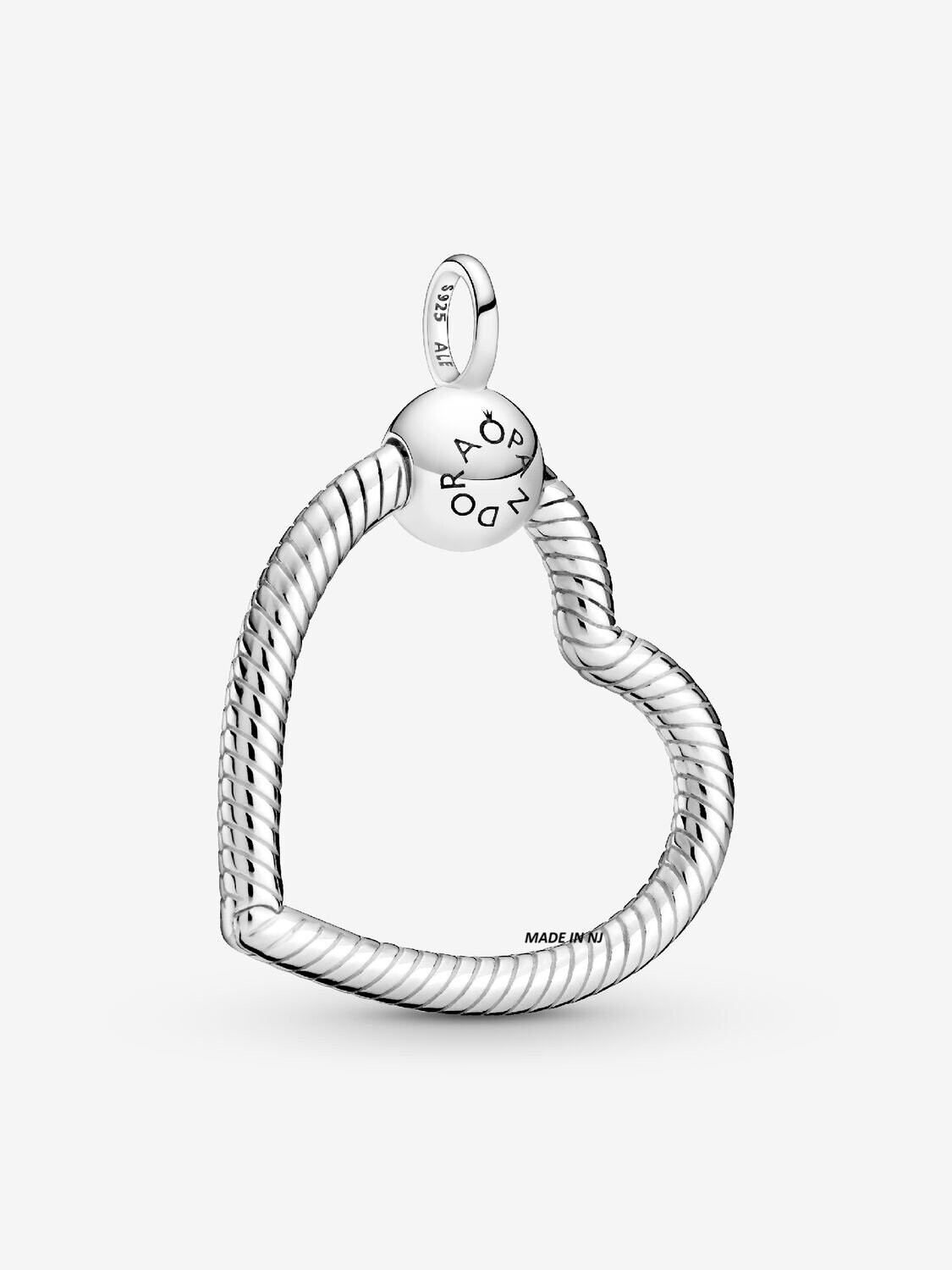 Brand New Pandora Moments Heart Pendant Charm Holder Sterling Silver 399384C00