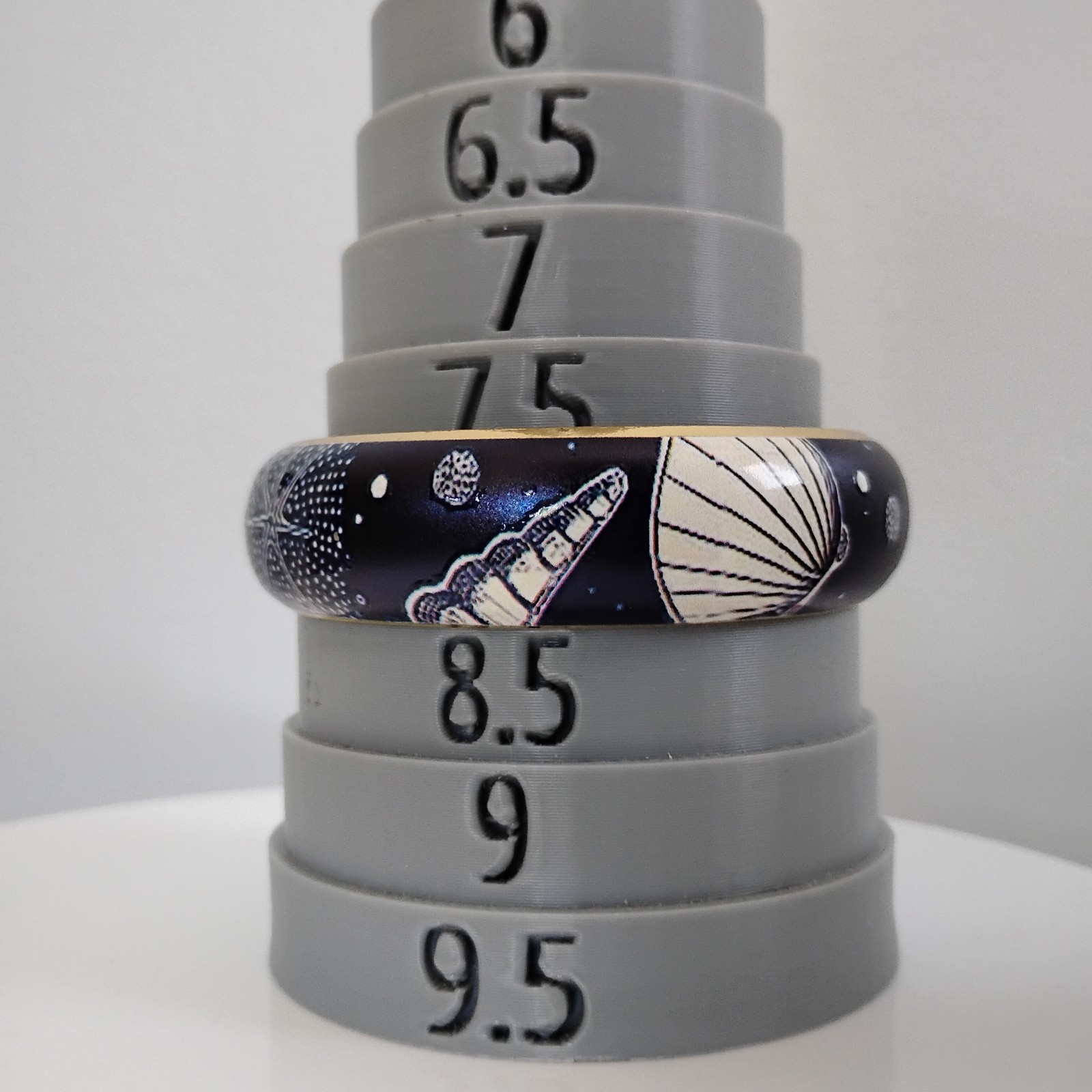 NEW Bangle Lot Seashell Chunky Bracelet Metal Plastic Sz 7.5-8
