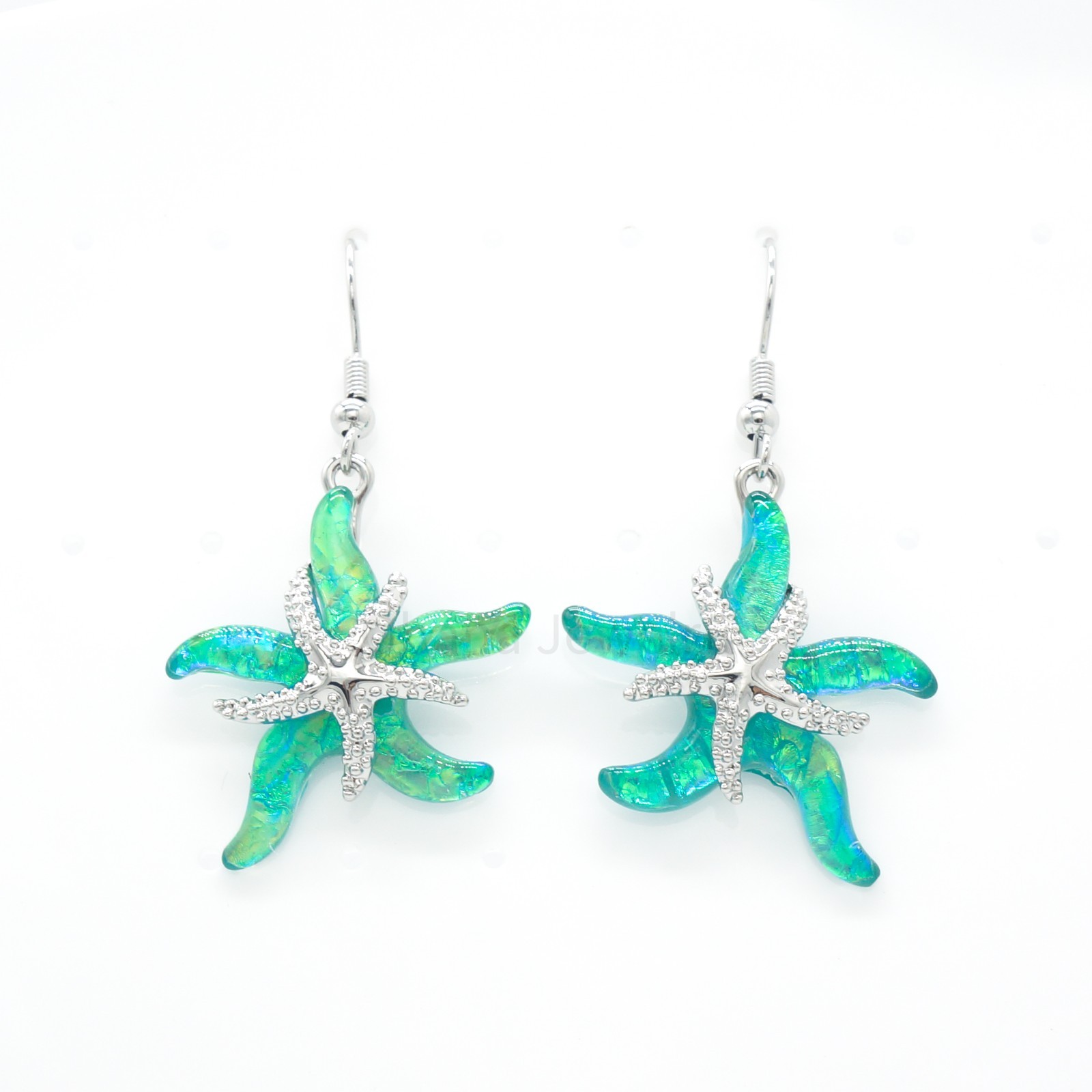 Resin Metal Alloy Hawaiian Fashion Dangle Hook Earrings – Starfish
