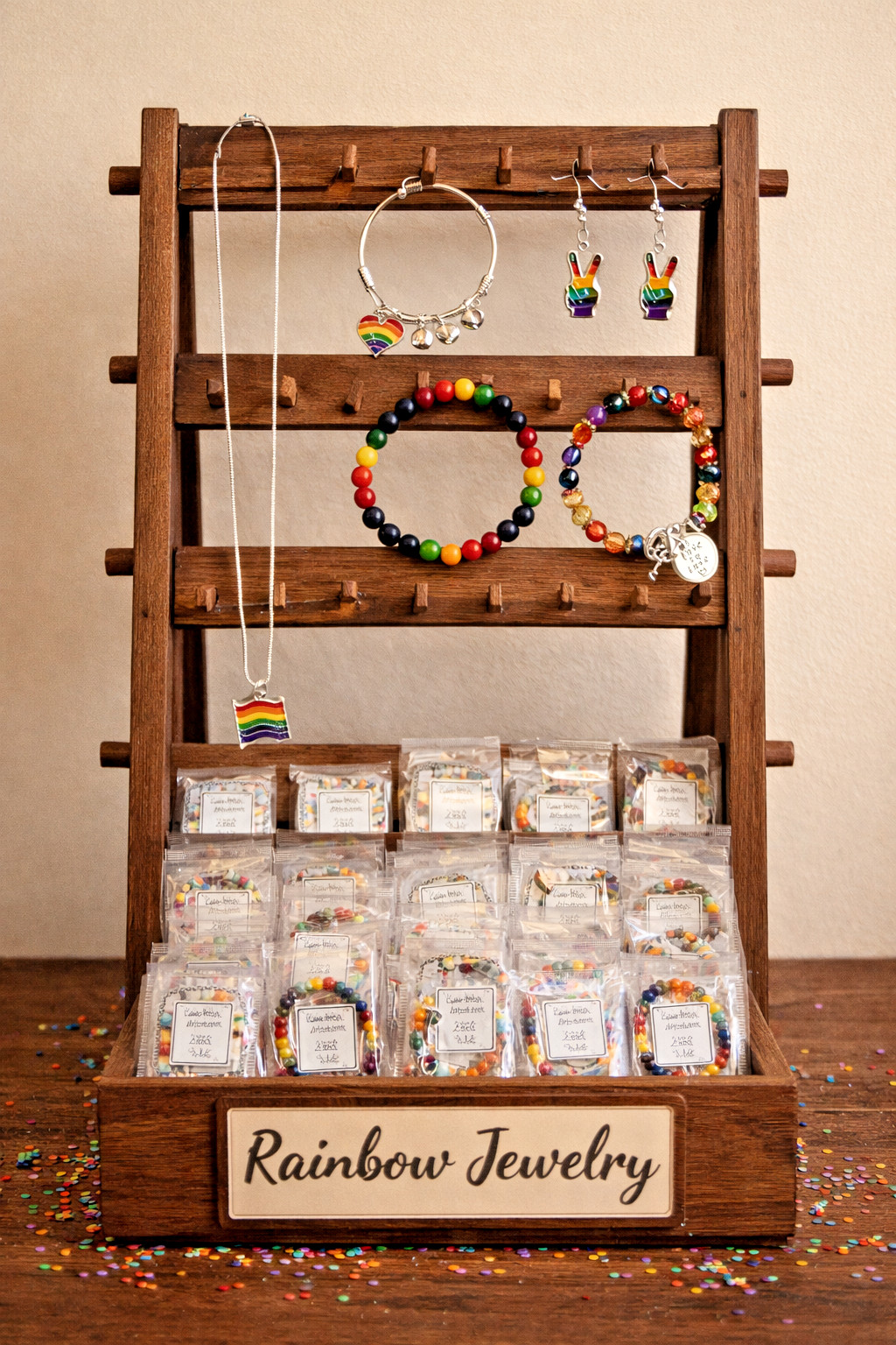 95 WHOLESALE JEWELRY LOT RAINBOW PRIDE LGBTQ LESBIAN GAY BRACELETS EARRINGS NEW
