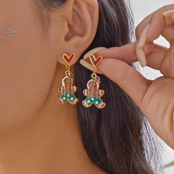 2025 Xmas 925 Silver Crystal Christmas Tree Earrings Drop Dangle Women Jewelry