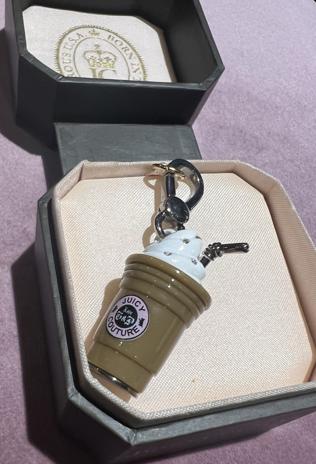 Authentic Juicy Couture Iced Coffee Frappe Drink Charm NEW in Box